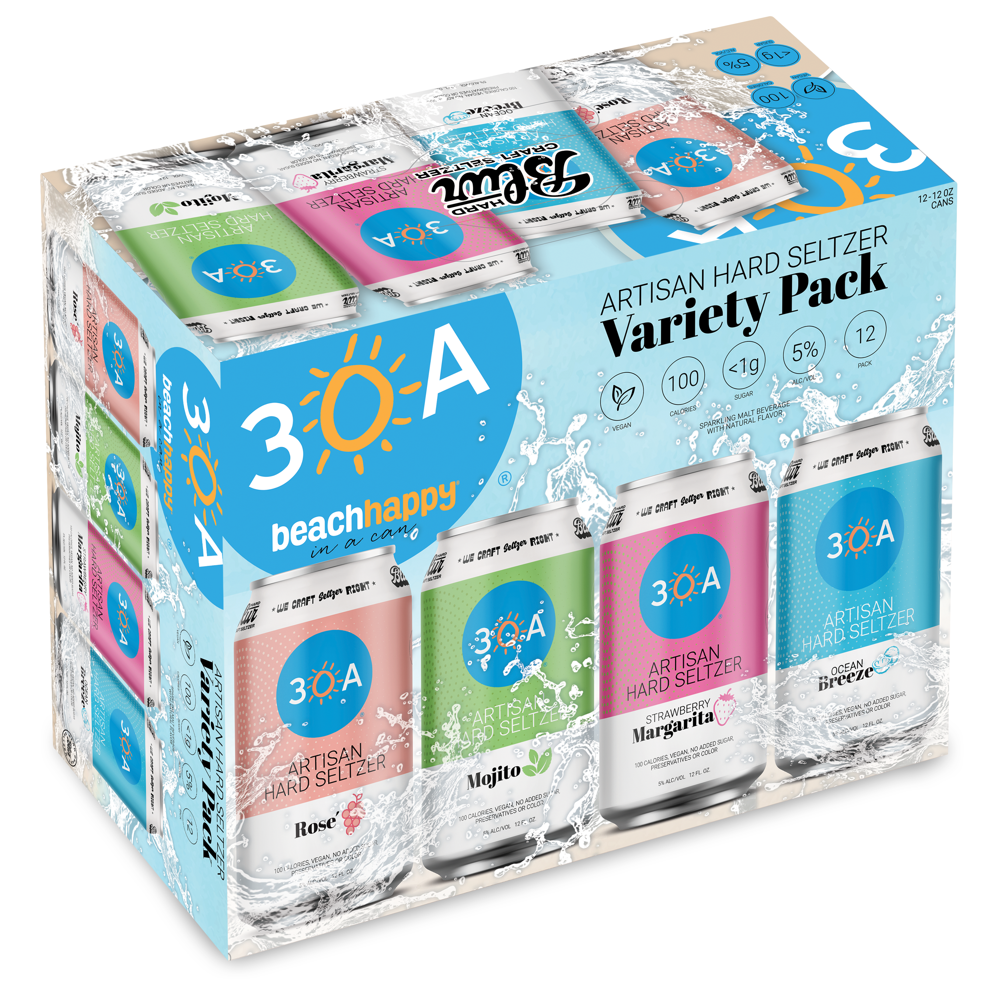 30A ARTISAN HARD SELTZER VARIETY PACK – Surfing Bear Beverages